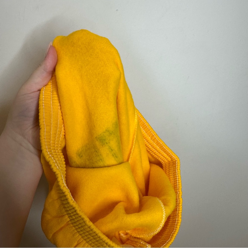 Vintage NOS West Virginia Basketball Yellow Sweatpants Exercise Pants Size Large - Picture 4 of 6